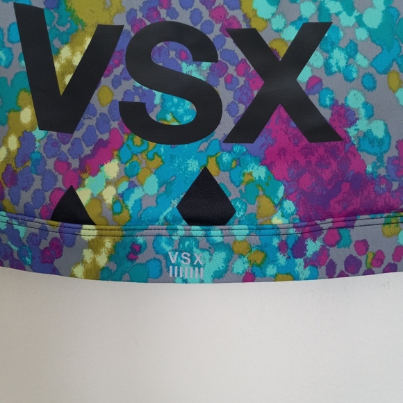 Victoria's Secret VSX sports bra multi colored pullover style open racer… - Picture 3 of 3